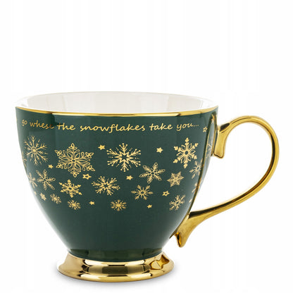 Kubek porcelana 380 ml w pudełku prezent świąteczny duży filiżanka
