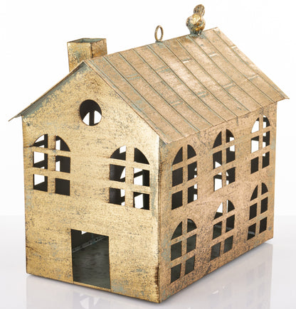 Figurka świąteczna Dekoracja Metalowa złoty 29,5x29x20,5