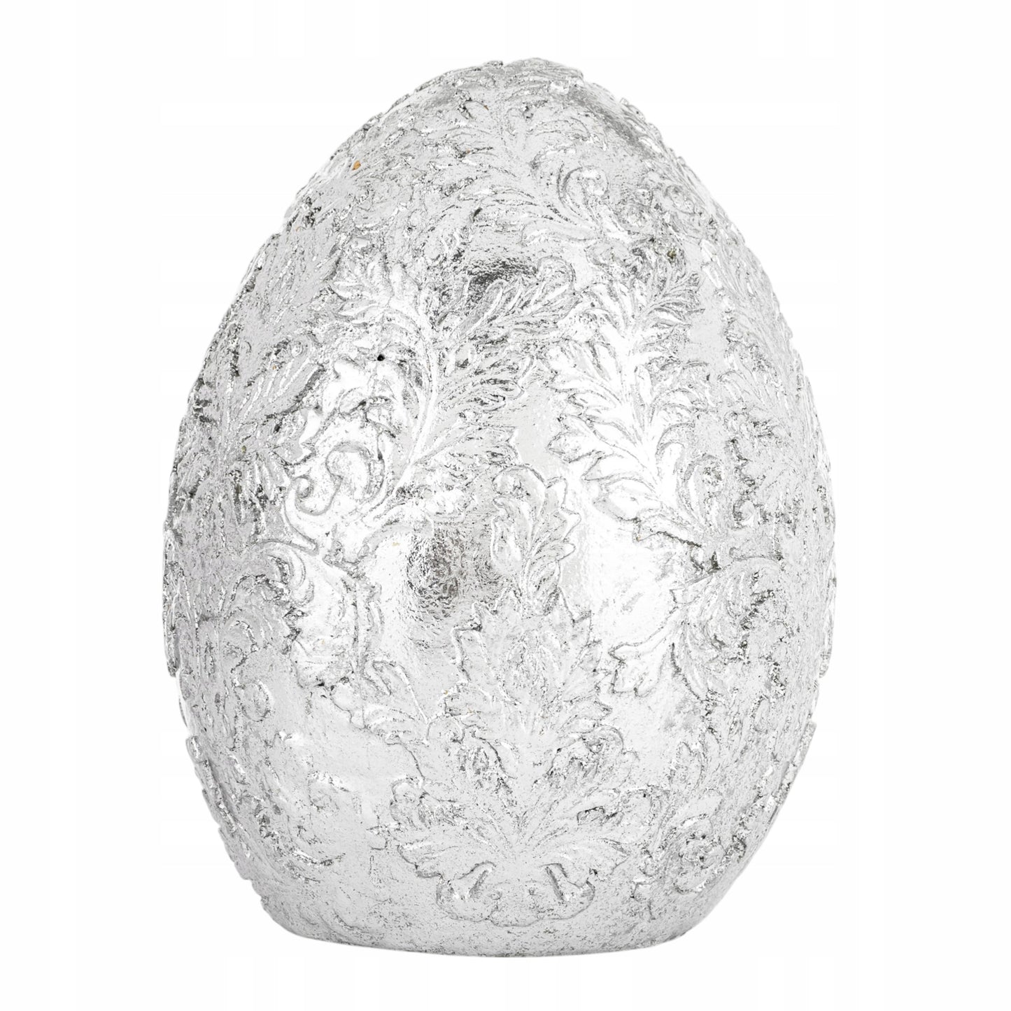 Figurka wielkanocna pisanka srebrna zdobione jajko 10 cm ozdoba dekoracja