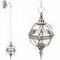 Lampion wiszący India House kula metalowo-szklany 119 cm dekoracja vintage