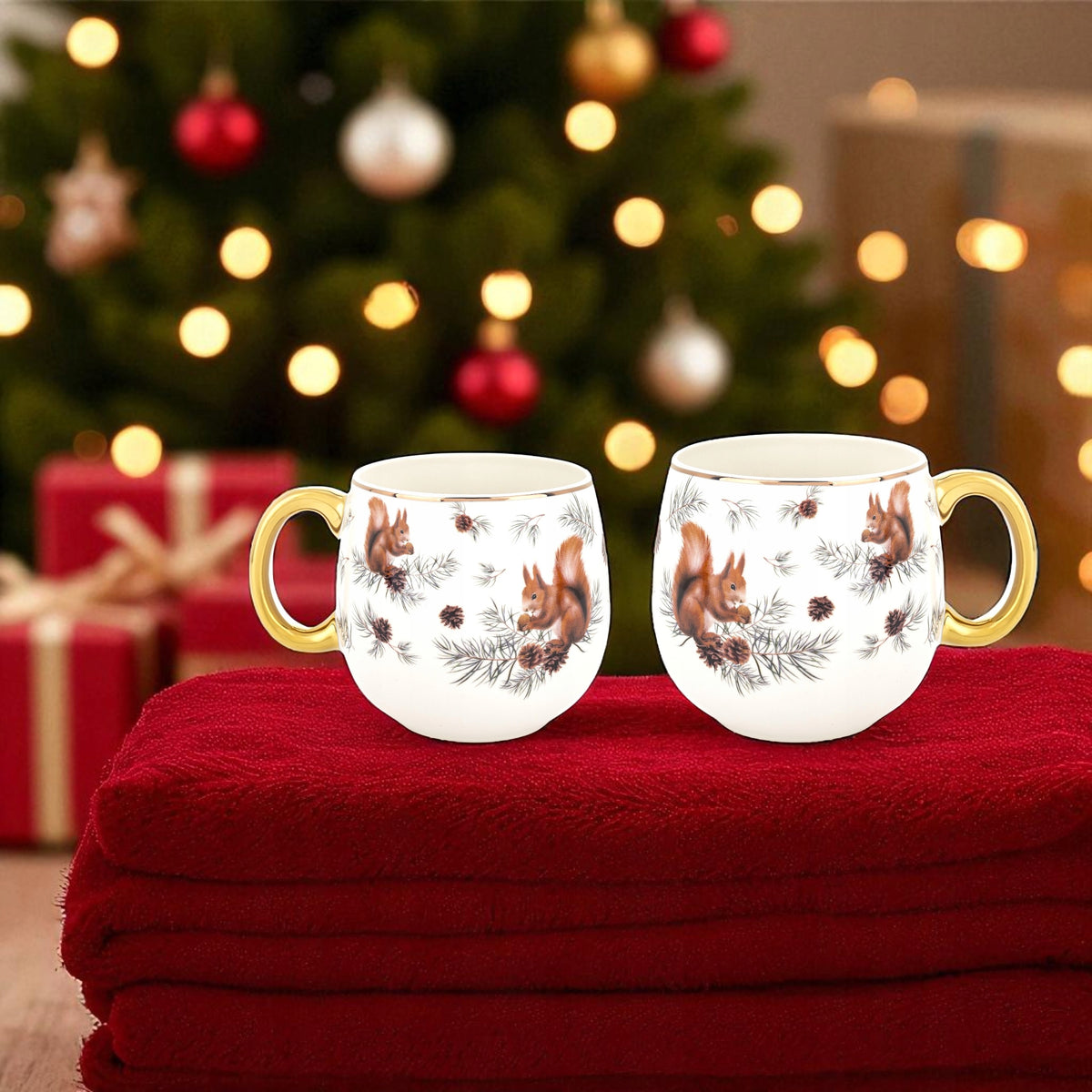 Porcelanowy Kubek baryłka 530 ml duży w pudełku