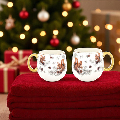 Porcelanowy Kubek baryłka 530 ml duży w pudełku
