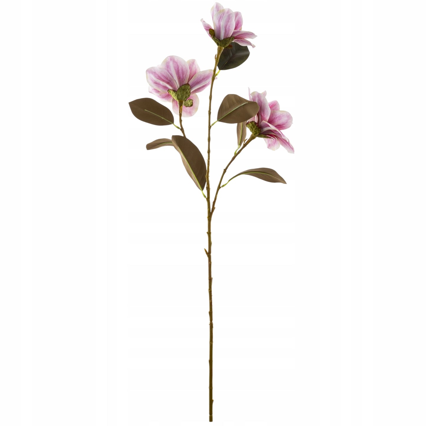 Kwiat Sztuczny 80cm magnolia gałązka dekoracyjna rożowa premium