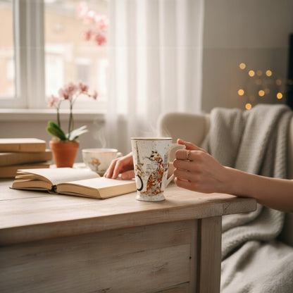 Kubek porcelanowy KOT 500ml kotek pudełko duzy kubeczek na prezent