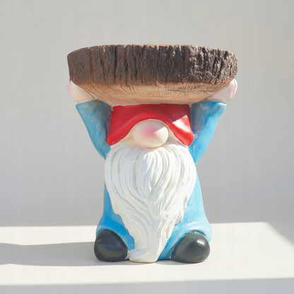 Skrzat krasnal figurka ogrodowa kwietnik stojak na kwiaty 31 cm