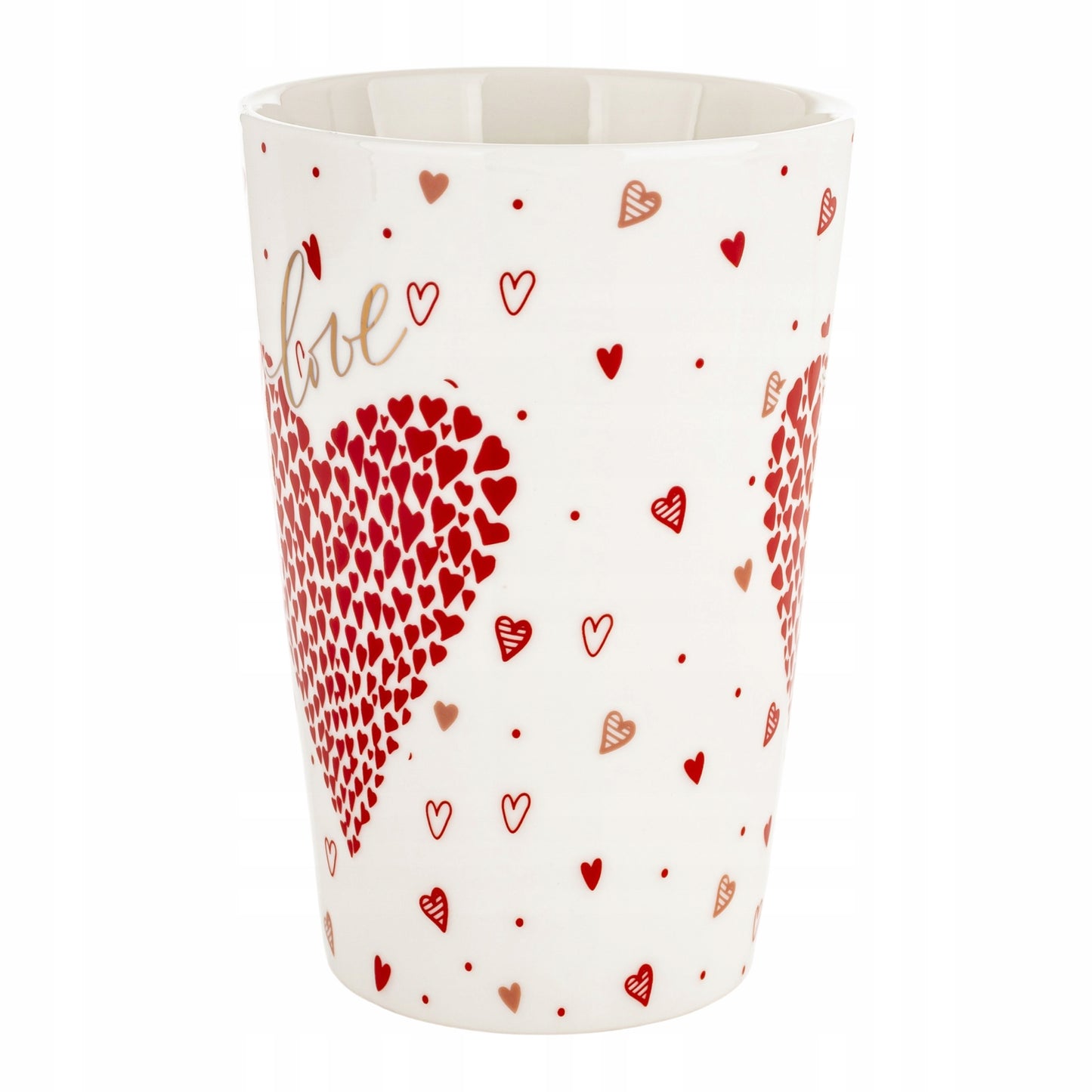 Duży porcelanowy kubek w pudełku czerwony na walentynki prezent 450 ml