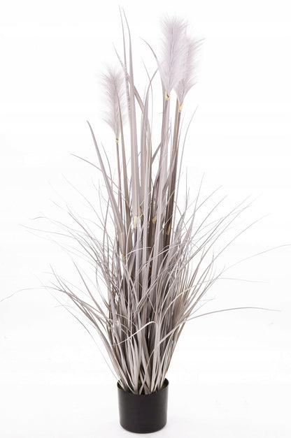 Trawa sztuczna ozdobna pampas donica beżowa 121cm