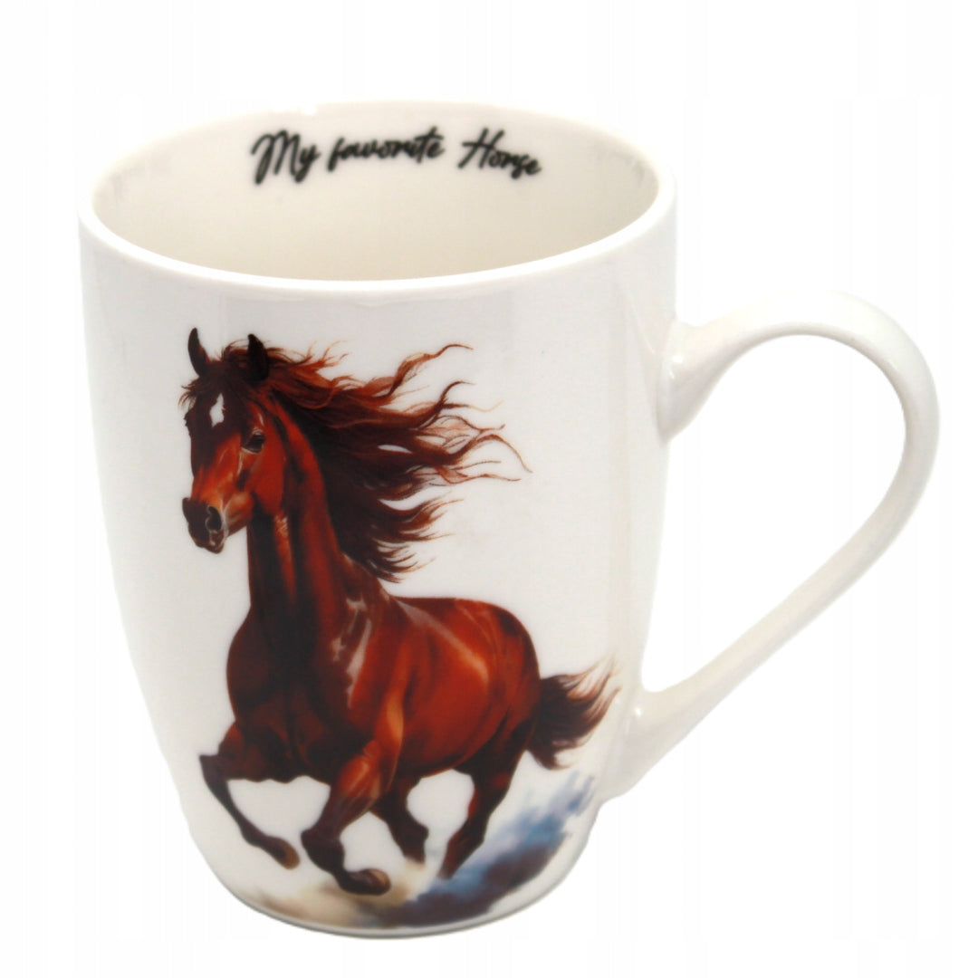 KUBEK CERAMICZNY W PUDEŁKU Z KONIEM KOŃ 350ML