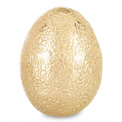 Figurka wielkanocna ceramika jajko 13 cm jajo pisanka złote