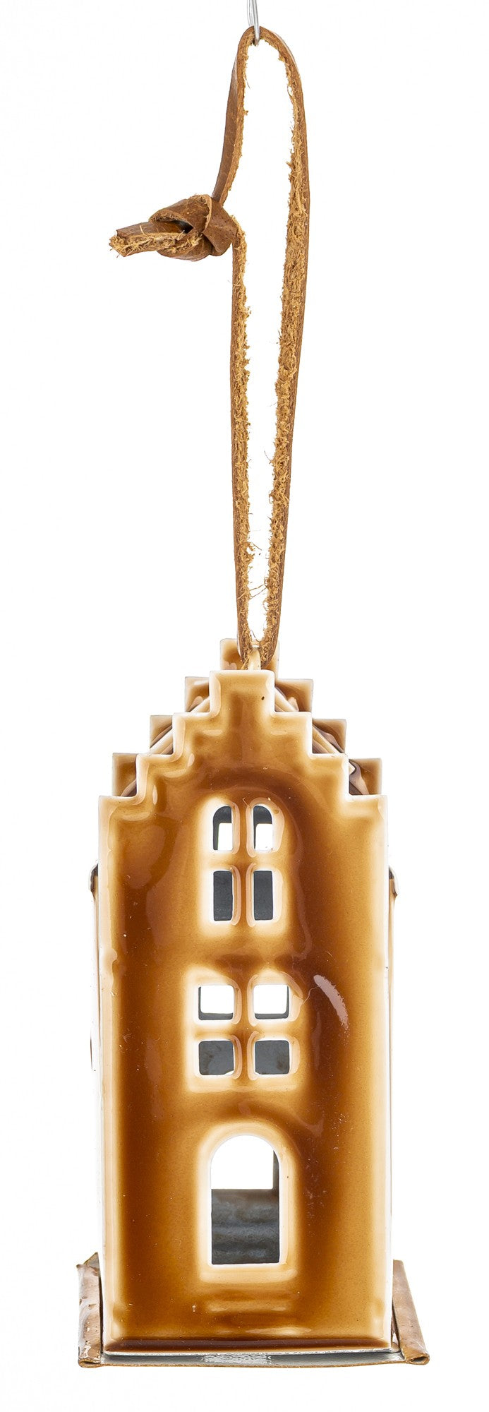 Figurka świąteczna Dekoracja Domek kawowy metal 10x4,5x4,5
