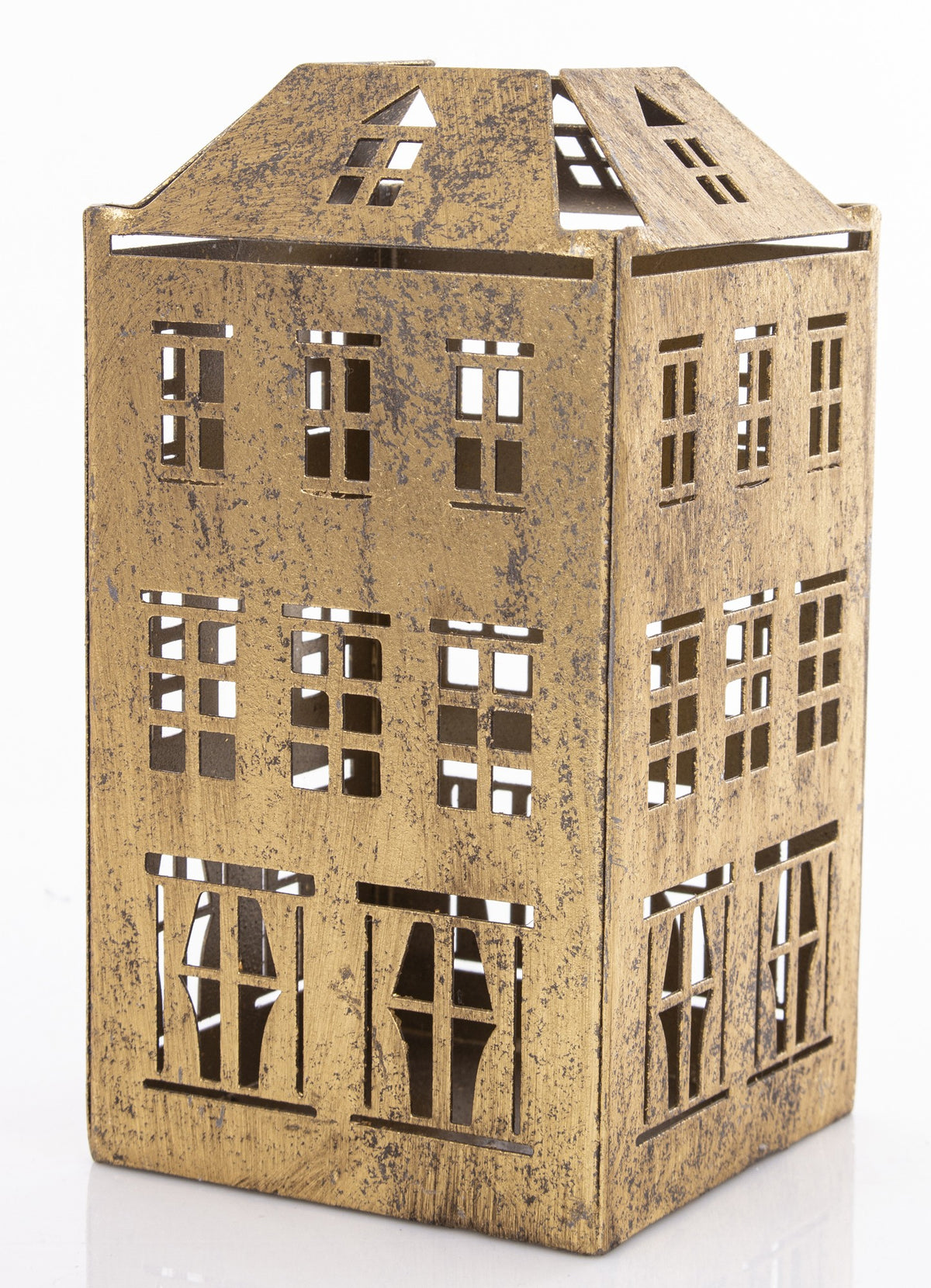 Figurka świąteczna Świecznik złoty metal 17,5x9x9cm