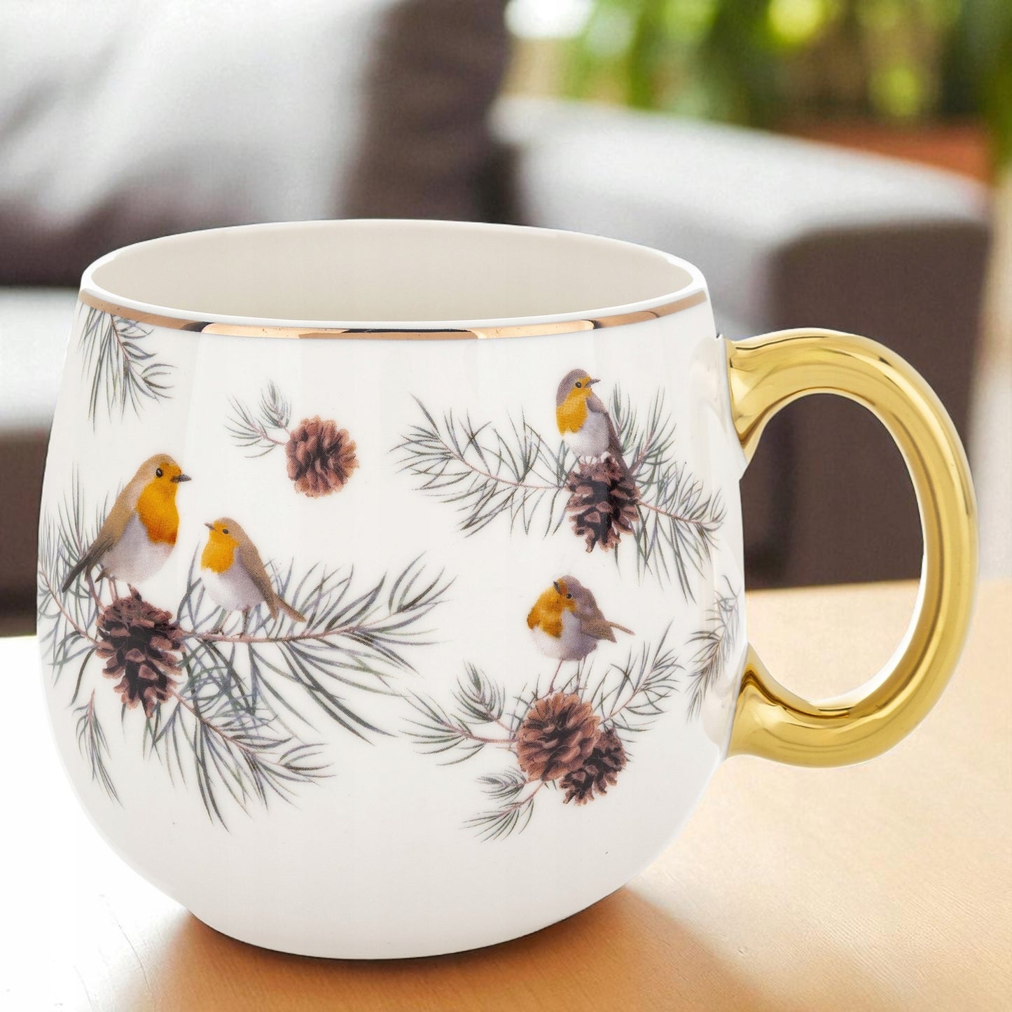 Porcelanowy Kubek w pudełku na prezent baryłka 530 ml duży filiżanka