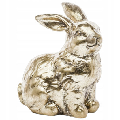 Królik figurka wielkanocna złota dekoracja zajączek ozdoba glamour