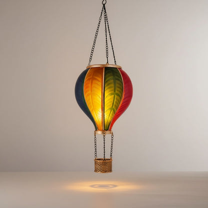 Lampa dekoracyjna solarna balon płomyk led czujnik zmierzchu 19x62 cm