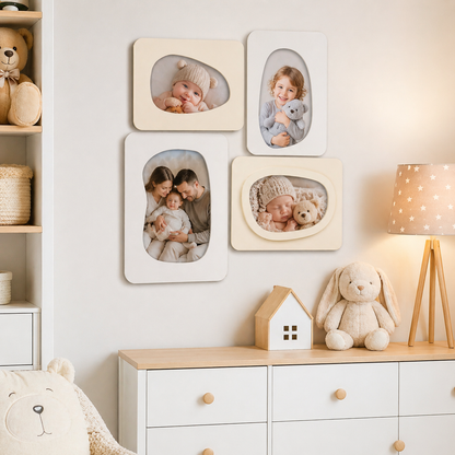RAMKA NA 4 ZDJĘCIA 10x15 kolaż multiramka ELEGANCKA GLAMOUR BEŻOWA