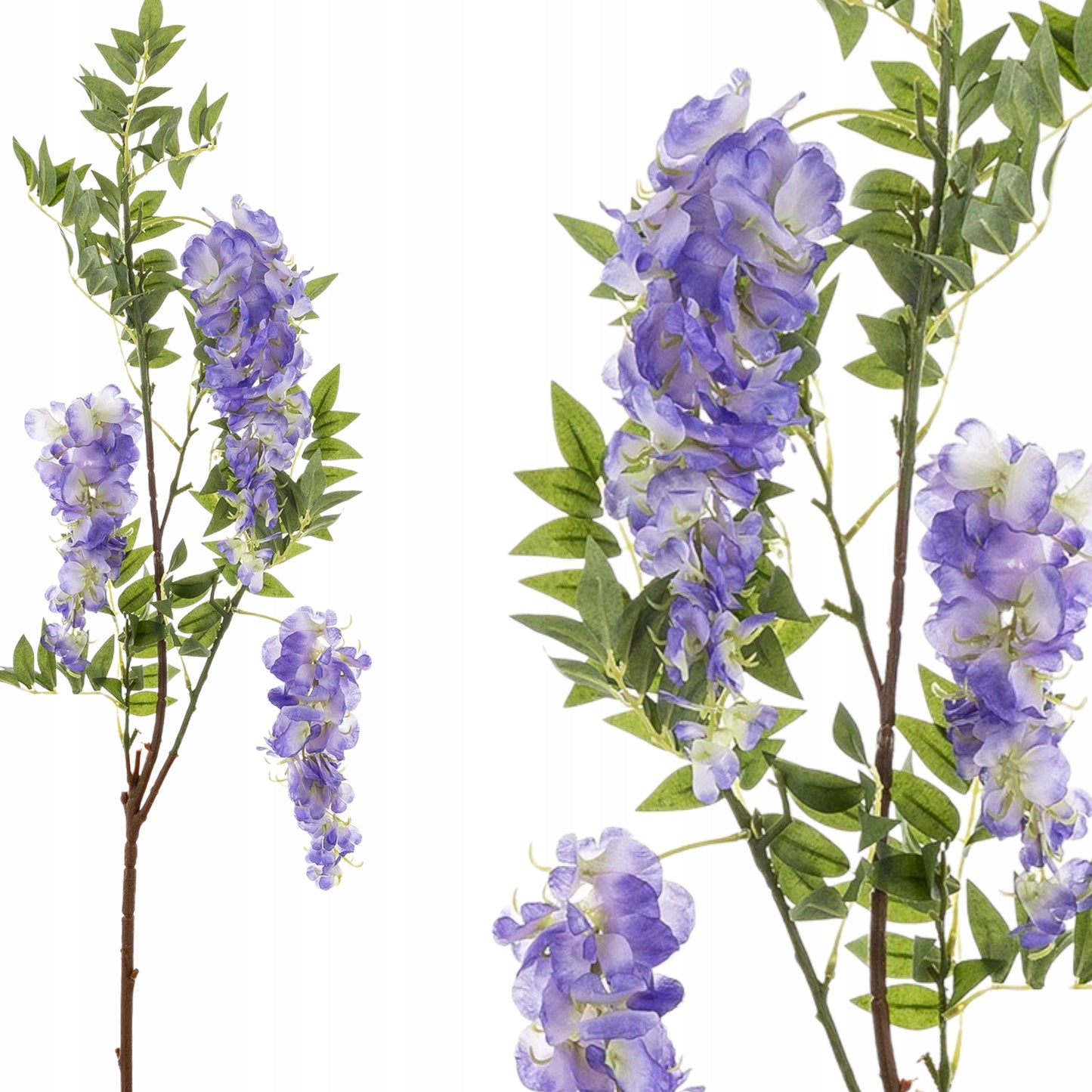 Sztuczna gałązka dekoracyjna wisteria wisząca kwiaty wisterii niebieska