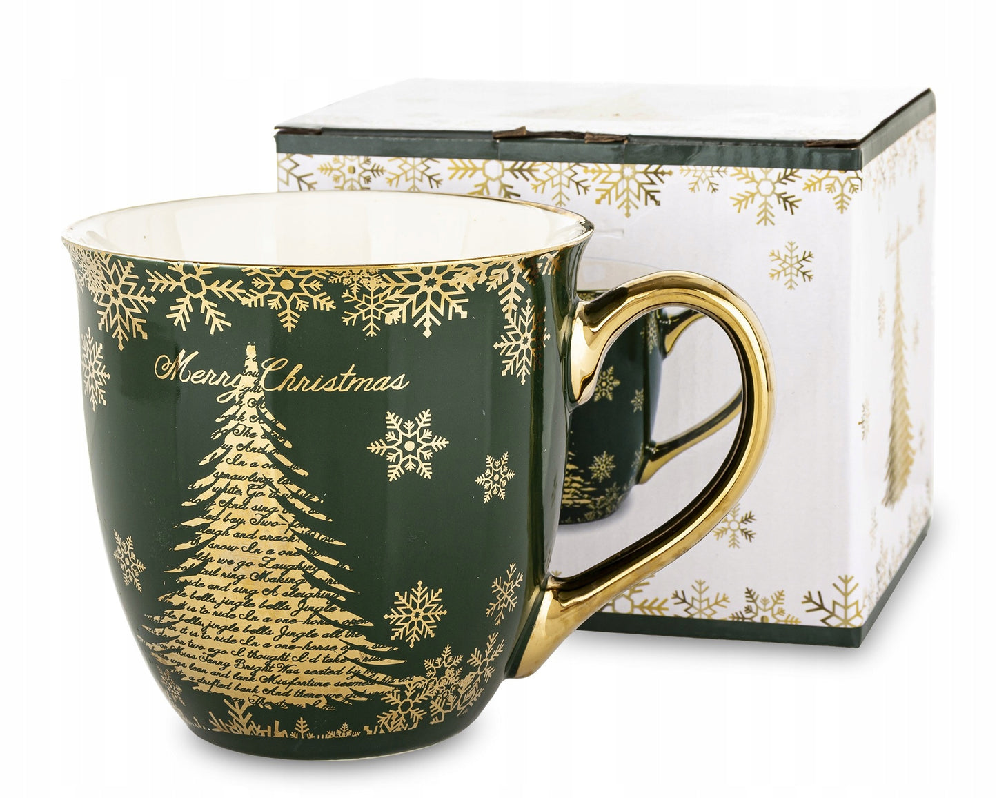 duży Kubek filiżanka świąteczna w pudełku porcelana na prezent świąteczny