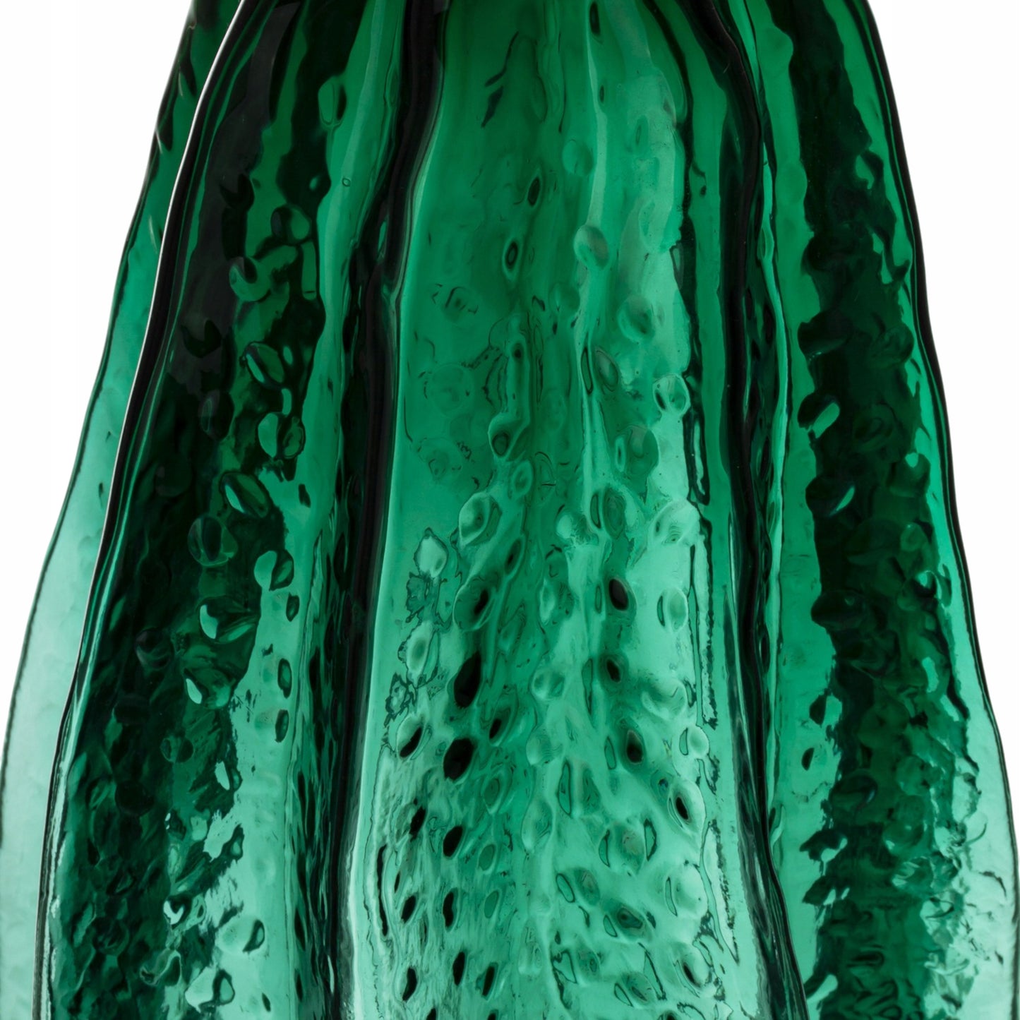 Szklany wazon zielony 34,5 cm
