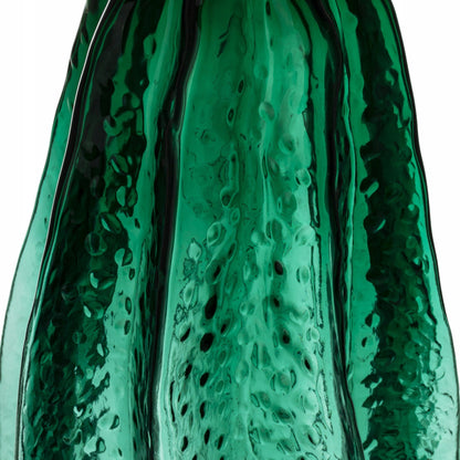 Szklany wazon zielony 34,5 cm