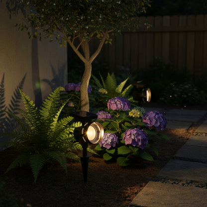 Lampa solarna wbijana spot czarna podświetlajaca 32,5 cm 1 szt.