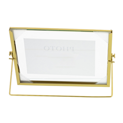 RAMKA ZŁOTA NA ZDJĘCIE 10x15cm METALOWA GLAMOUR float pływająca stawiana