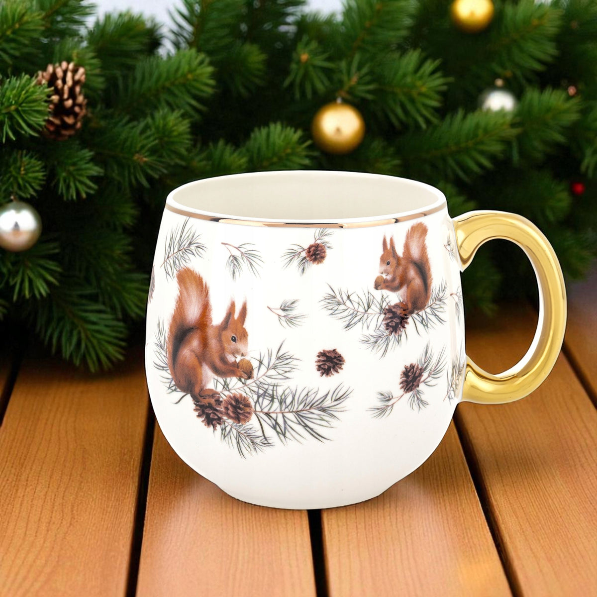 Porcelanowy Kubek baryłka 530 ml duży w pudełku