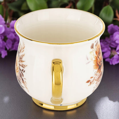 Kubek w pudełku porcelana 450 ml filiżanka wzór w kwiaty prezentowy
