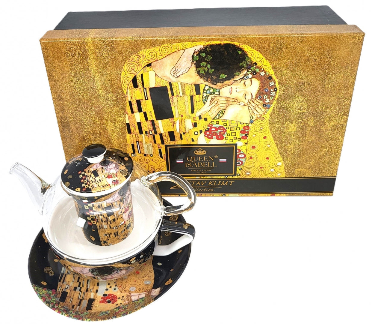 Filiżanka z dzbankiem do zaparzania Tea for one porcelanowa Gustaw Klimt