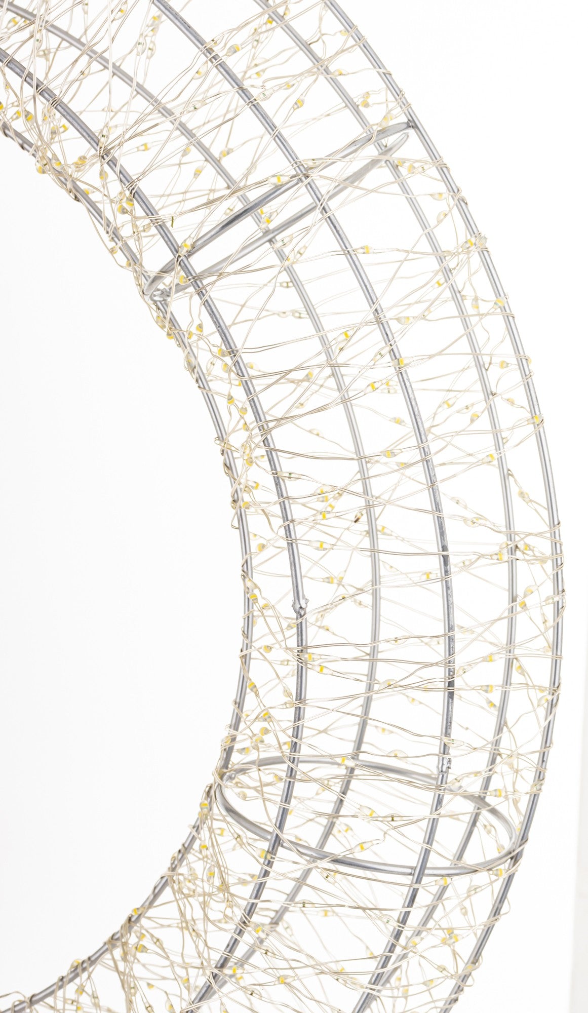Ozdoba wieniec LED biała 48x48x9 cm
