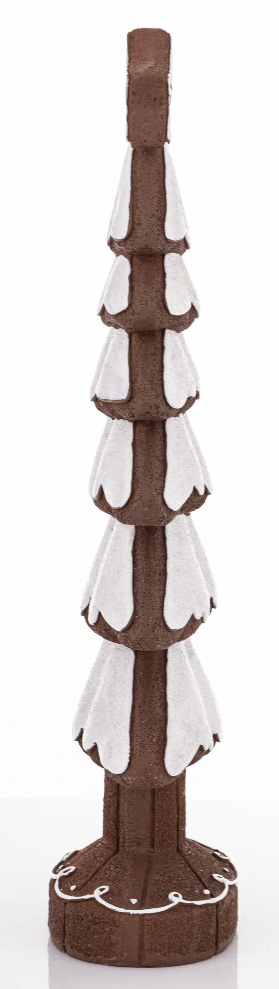 Figurka świąteczna choinka biały, brązowy tworzywo sztuczne 38,5x15x8 cm
