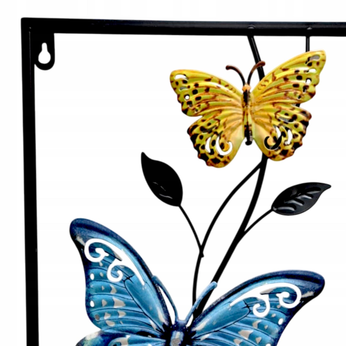 dekoracja ścienna metalowa motyle 57 x 29 cm ogrodowa obraz metalowy