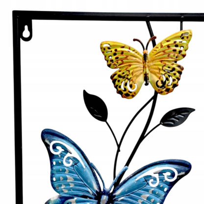 dekoracja ścienna metalowa motyle 57 x 29 cm ogrodowa obraz metalowy