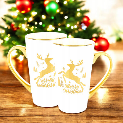 Kubek świąteczny porcelanowy w pudełku 450 ml duży prezent na mikołajki