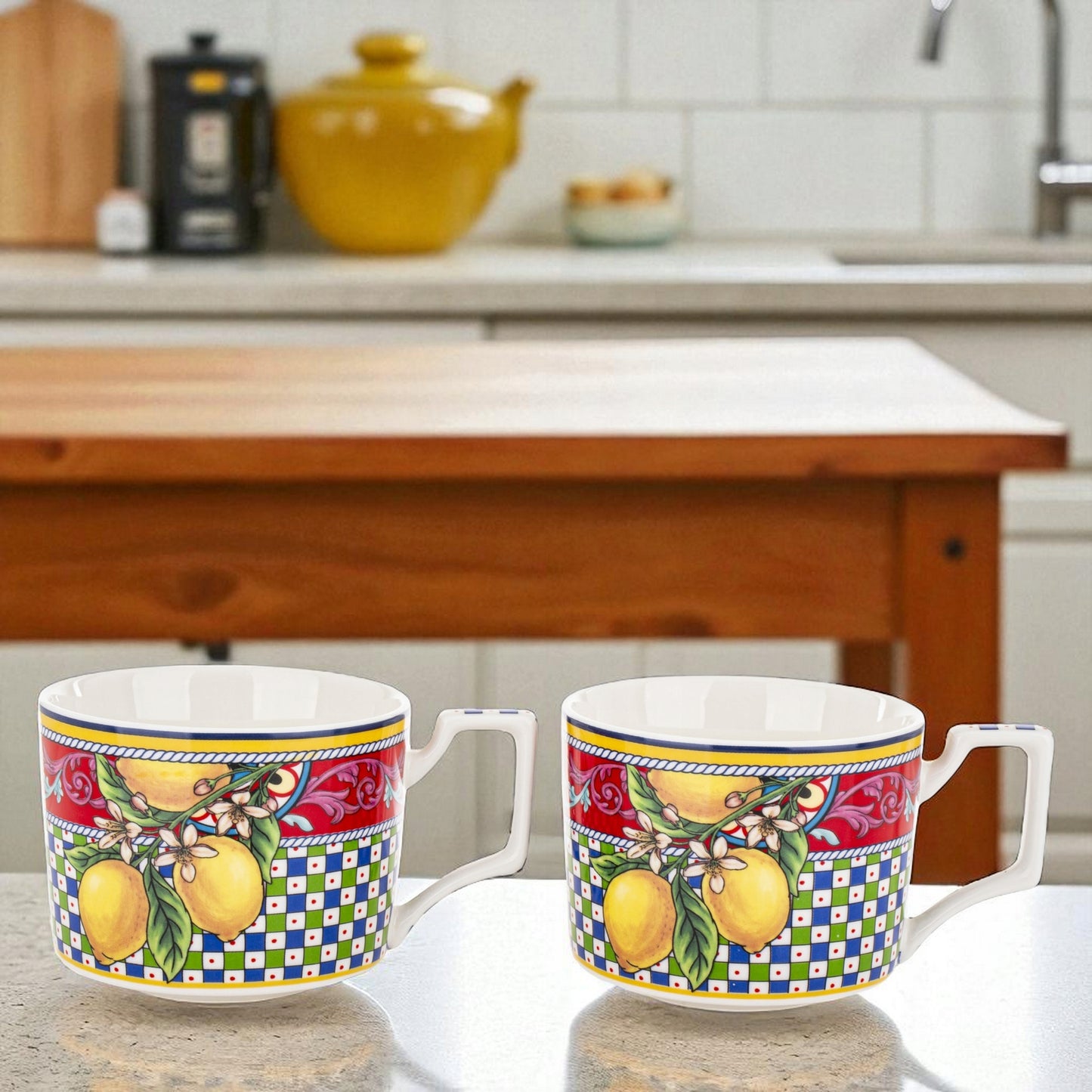 2 szt Filiżanka porcelanowa zestaw filiżanek w pudełku prezentowym 220 ml