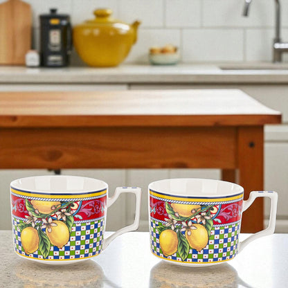 2 szt Filiżanka porcelanowa zestaw filiżanek w pudełku prezentowym 220 ml