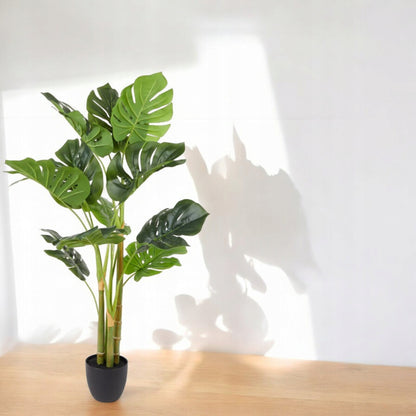 SZTUCZNA ROŚLINA W DONICZCE KWIAT MONSTERA 110 CM