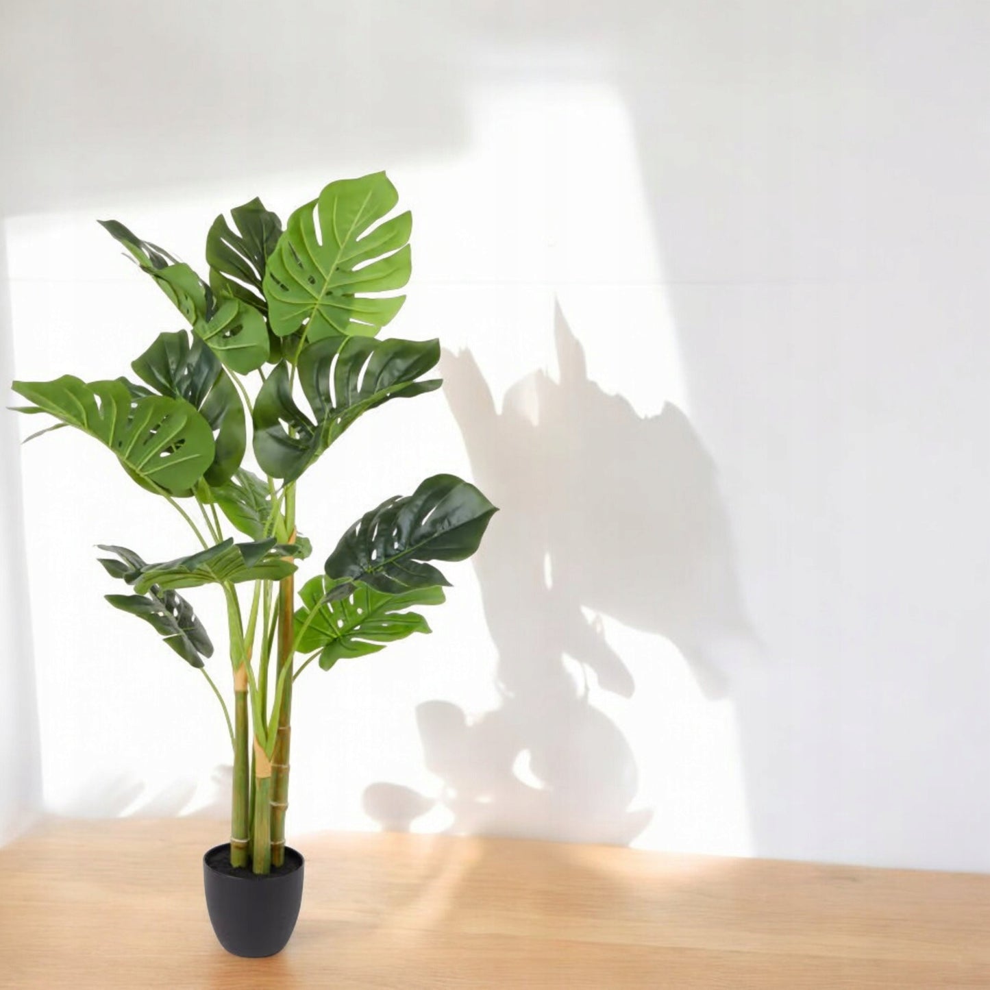 SZTUCZNA ROŚLINA W DONICZCE KWIAT MONSTERA 110 CM