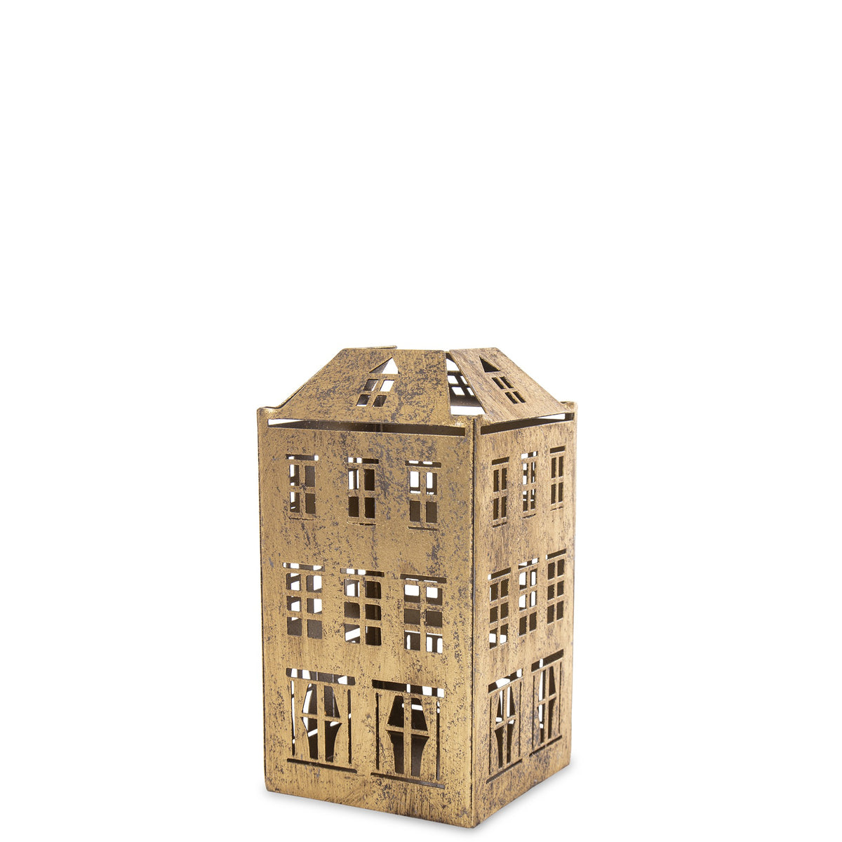 Figurka świąteczna Świecznik złoty metal 17,5x9x9cm