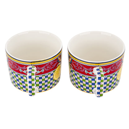 2 szt Filiżanka porcelanowa zestaw filiżanek w pudełku prezentowym 220 ml