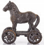 Figurka Metalowa Koń na Kółkach Vintage Loft Retro 13,5cm żeliwny dekoracja