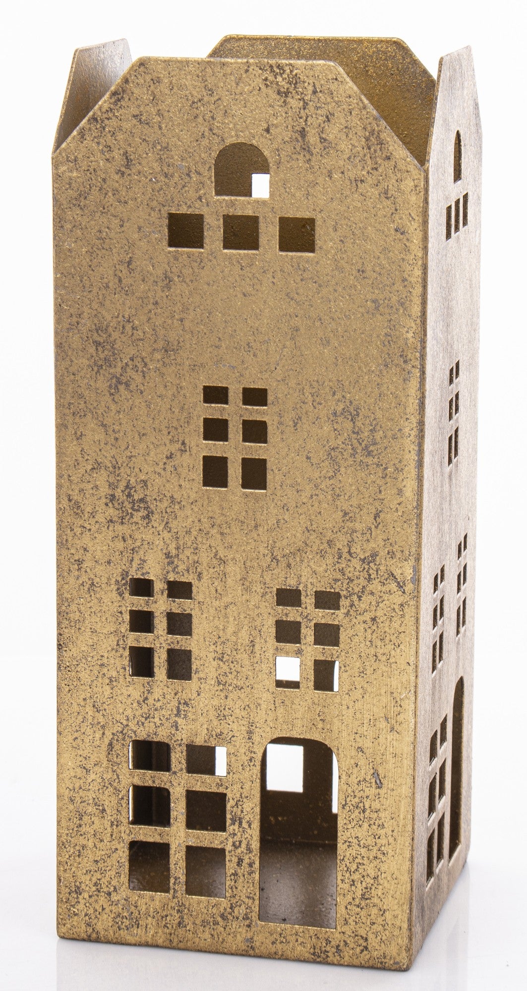 Figurka świąteczna Świecznik złoty metal 22x9x9cm