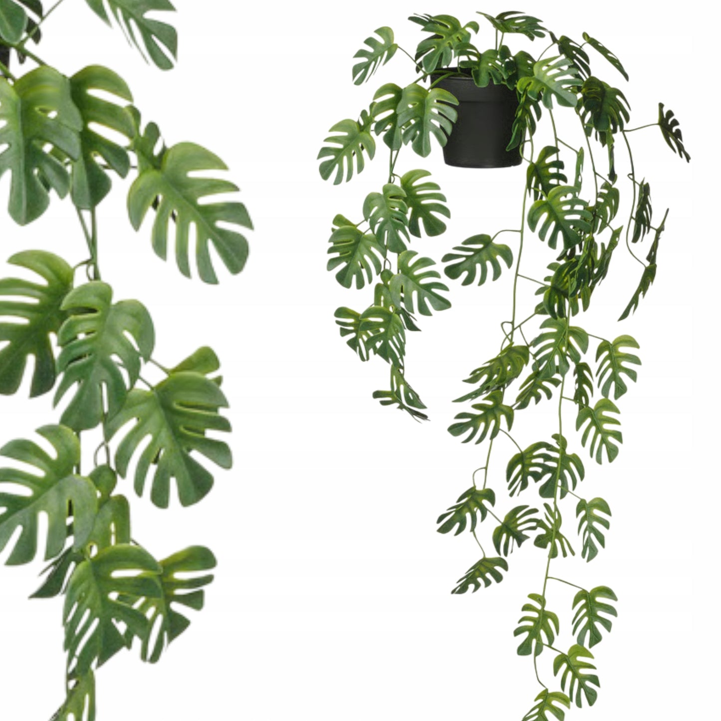 Roślina sztuczna Monstera mini zwieszająca w doniczce ozdobna sukulent