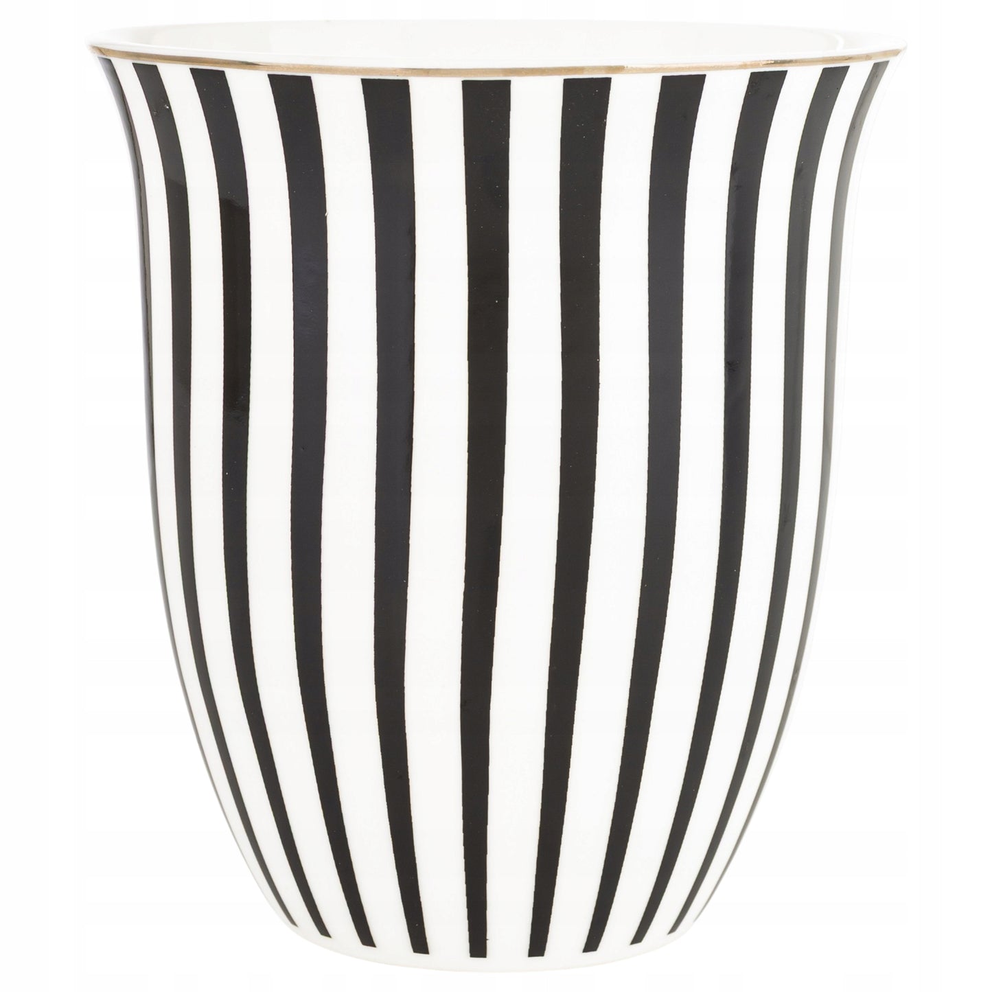 Kubek porcelana ozdobny w paski w pudełku na prezent duży 450 ml