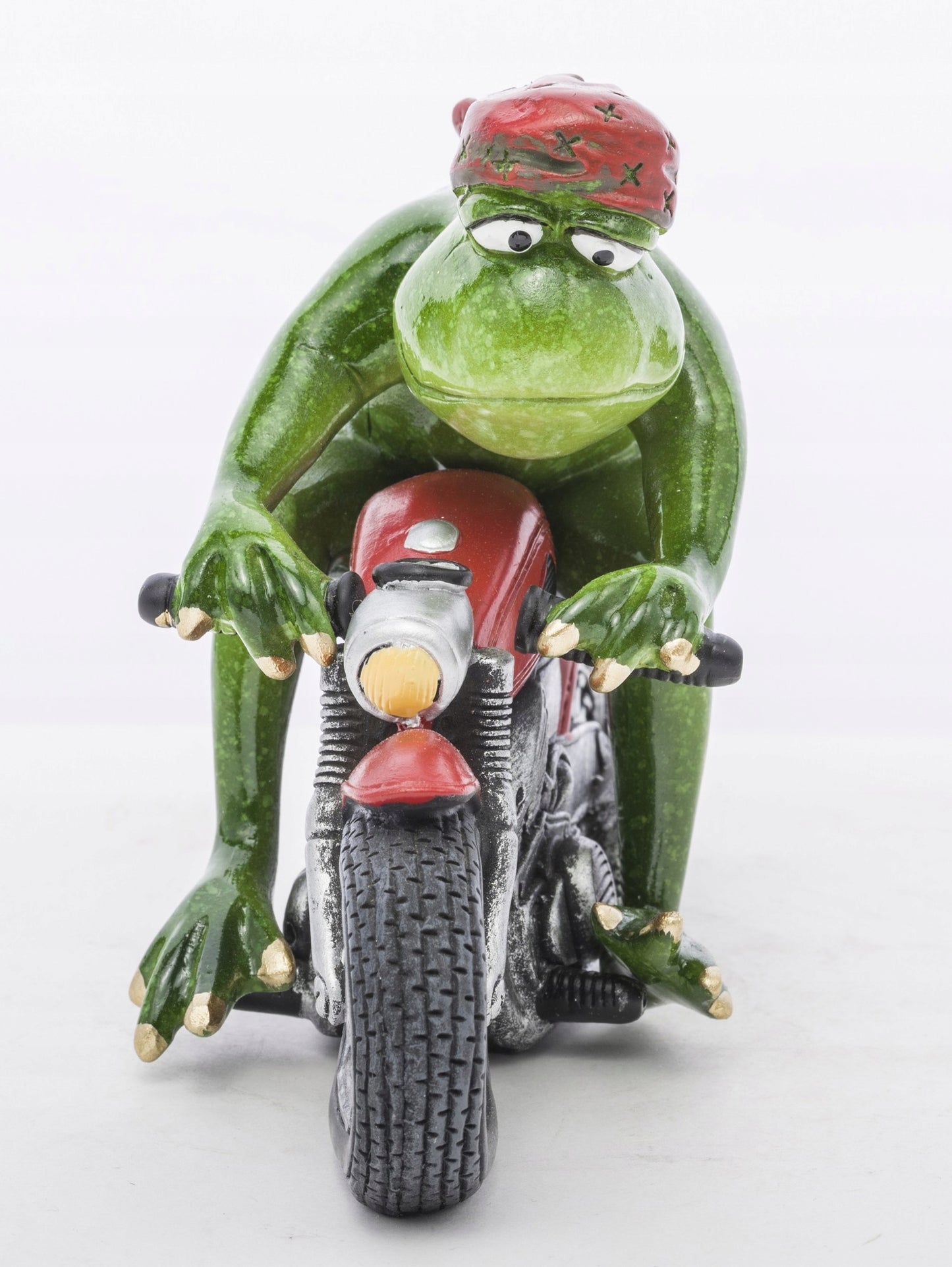 Figurka żabka na motorze, żaba motocyklista