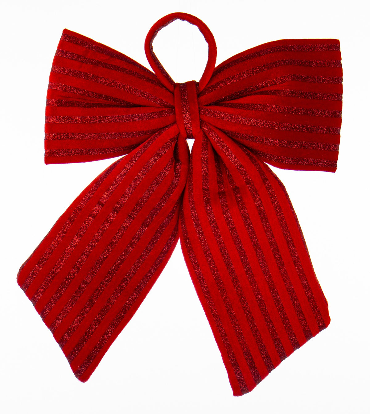 Kokarda świąteczna czerwony tkanina 42x36x5 cm