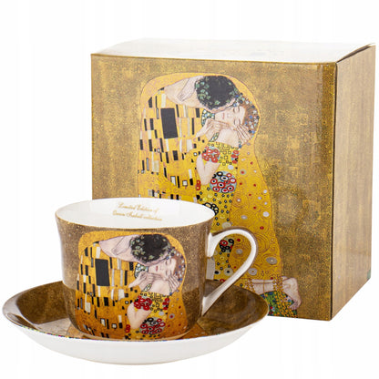 Filiżanka ze spodkiem jumbo w pudełku Gustav Klimt porcelana 470 ml 1 szt.