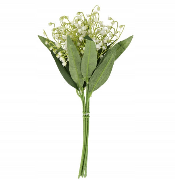 konwalie sztuczne bukiet gałązki konwalii jak żywe 39 cm