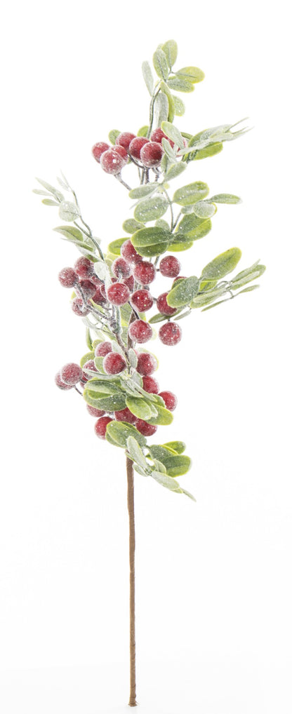 Gałązka świąteczna brązowy, zielony, czerwony tworzywo sztuczne 45x25x5 cm