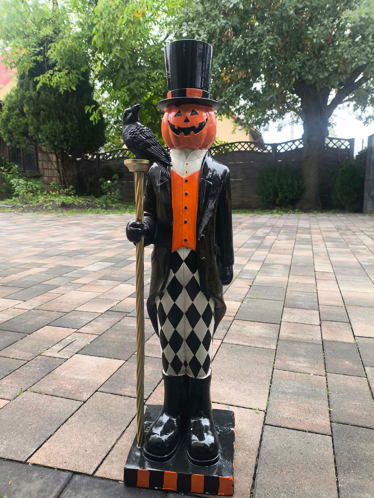 Figurka dynia Halloween dekoracyjna wielokolorowy 84x20x21