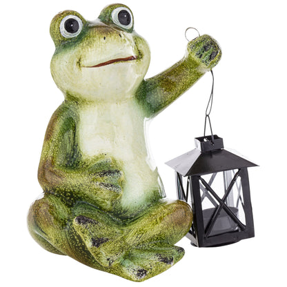 Figurka ogrodowa żaba z lampionem żabka 22 cm dekoracyjna